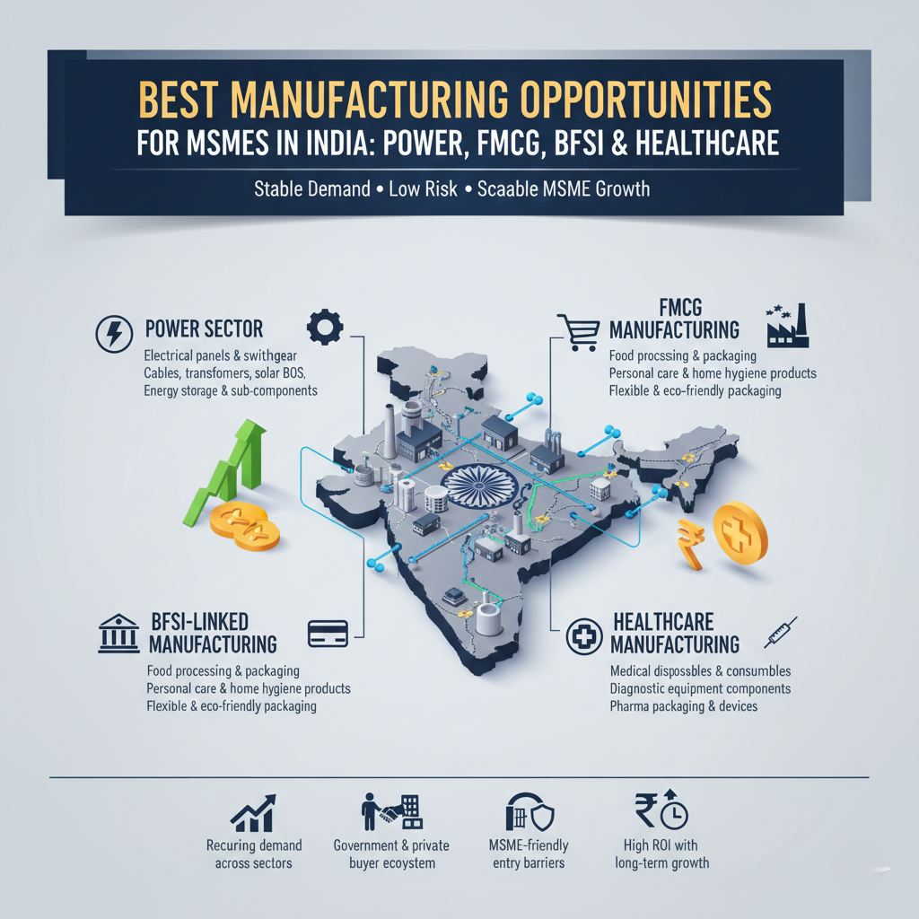 MSME manufacturing opportunities India in Power & Energy sector, including renewable energy components
