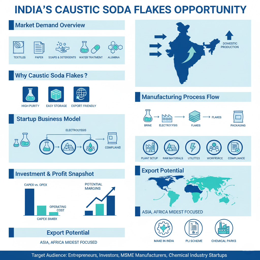 Caustic Soda Flakes Manufacturing Plant in India