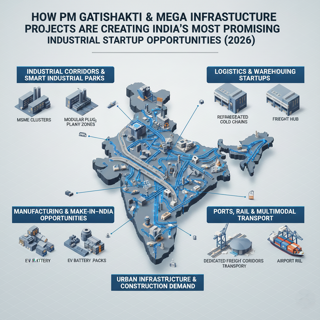 PM GatiShakti industrial corridors map India 2026
