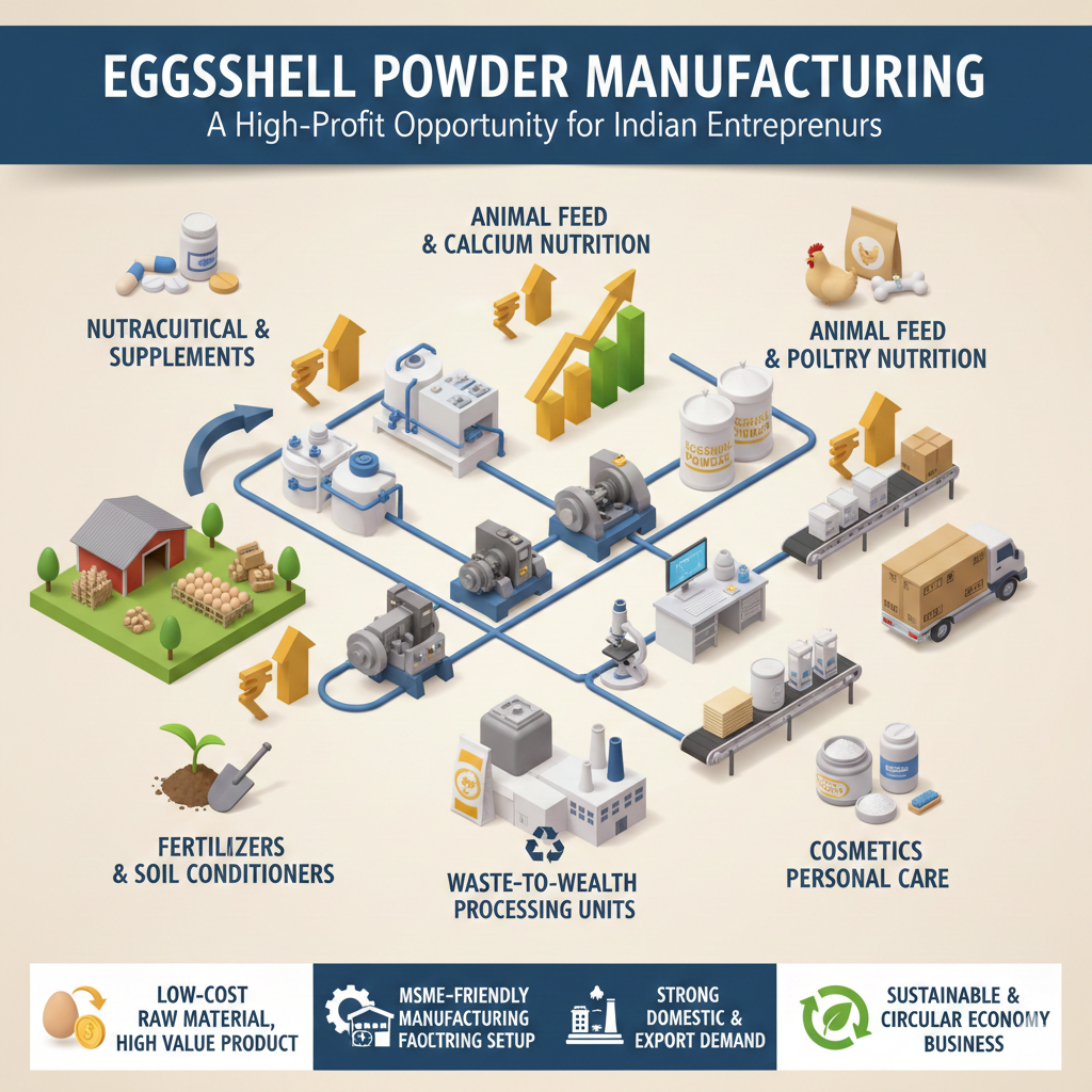 eggshell powder manufacturing business in India