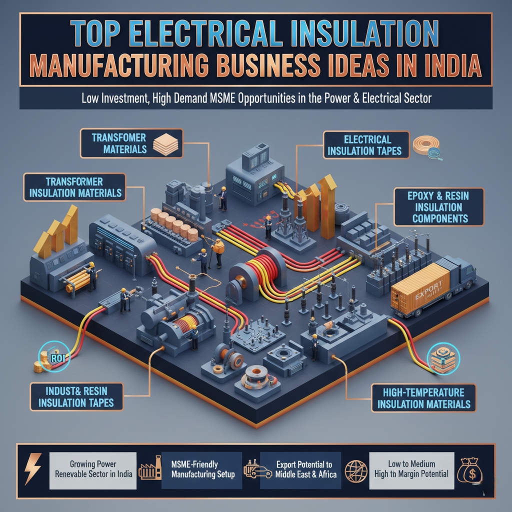 Electrical insulation manufacturing process and products used in industrial applications