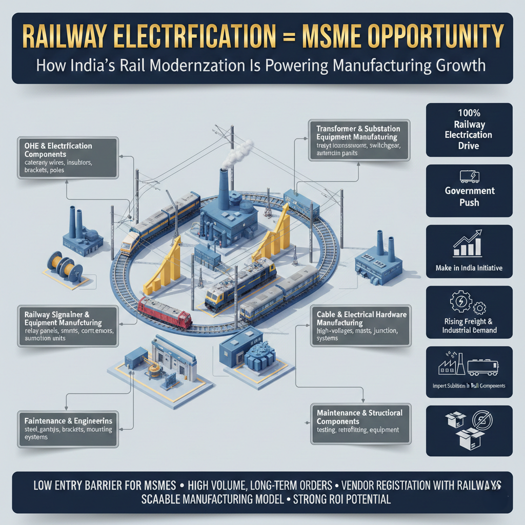 Railway electrification infrastructure creating business opportunities for MSME manufacturers in India