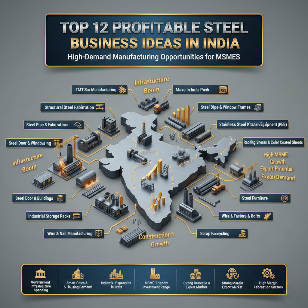 Steel manufacturing plant in India producing high-quality steel