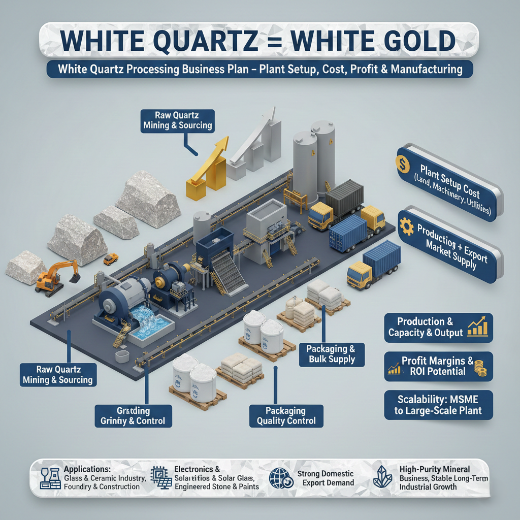 High-quality white quartz raw material for processing plant
