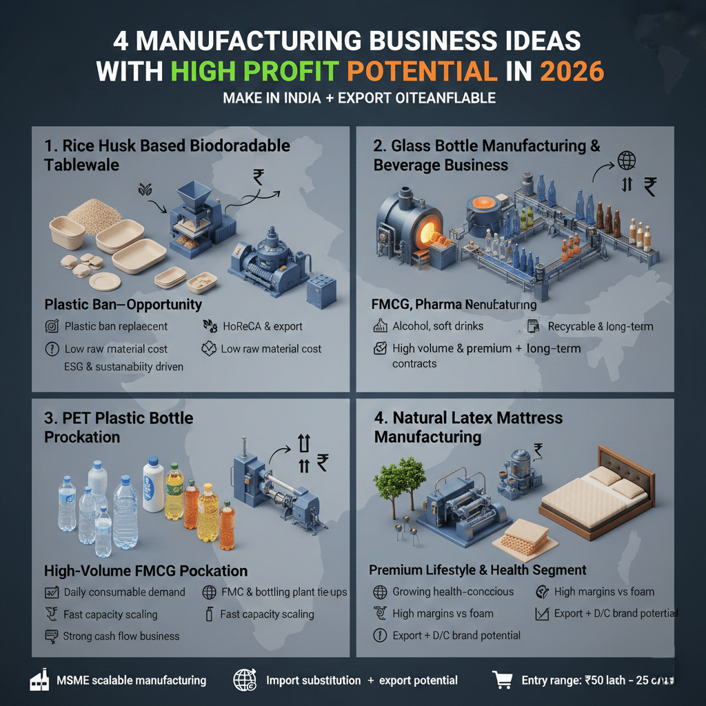 Manufacturing business ideas for 2026 with high profit potential