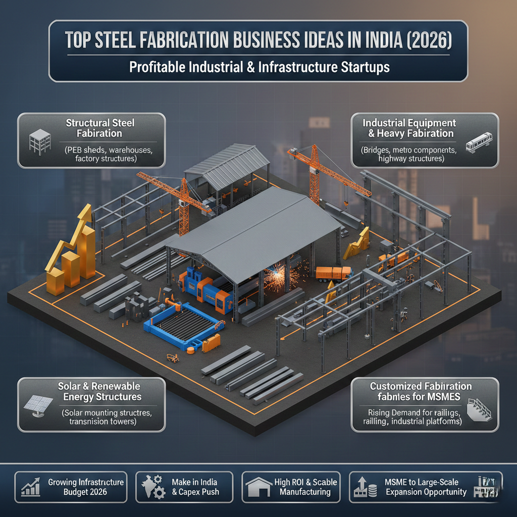 Steel fabrication business India workshop for industrial infrastructure projects