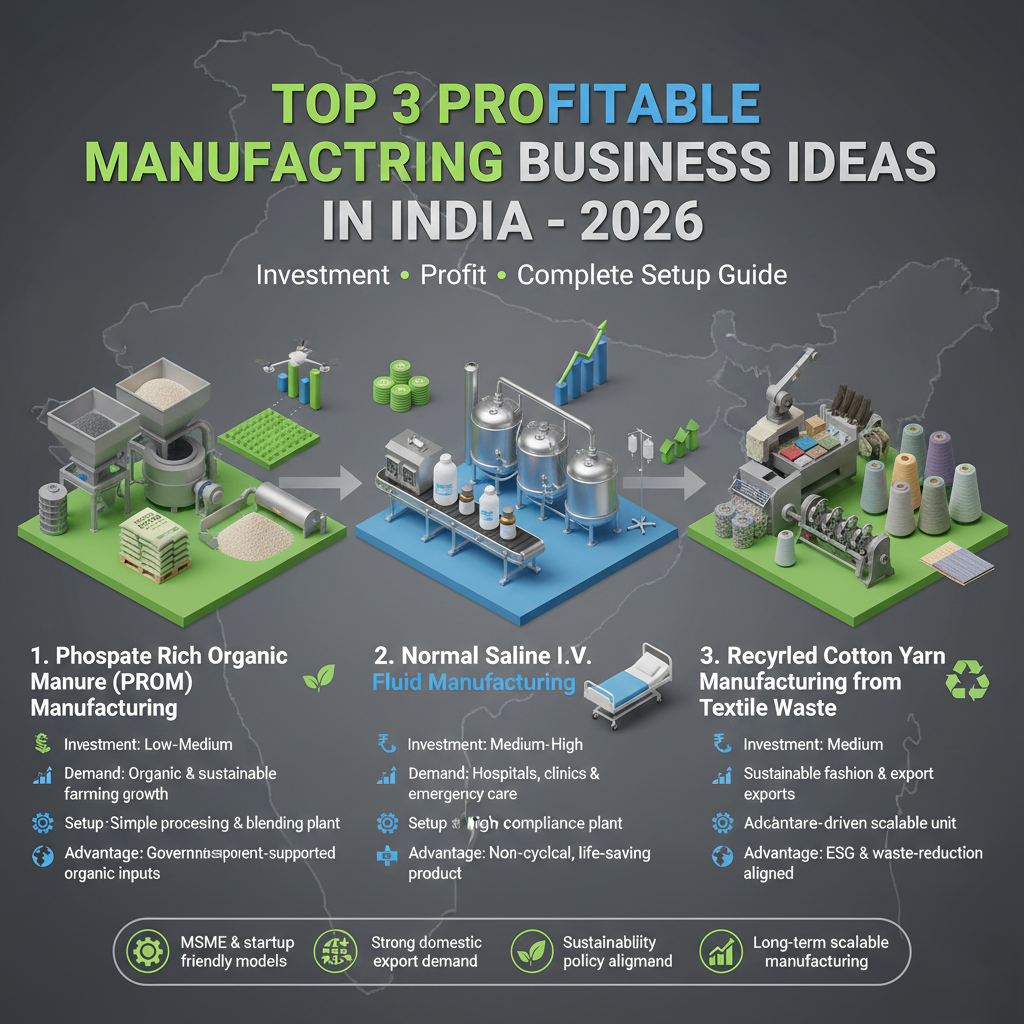 Profitable Manufacturing Business 2026 ideas in India