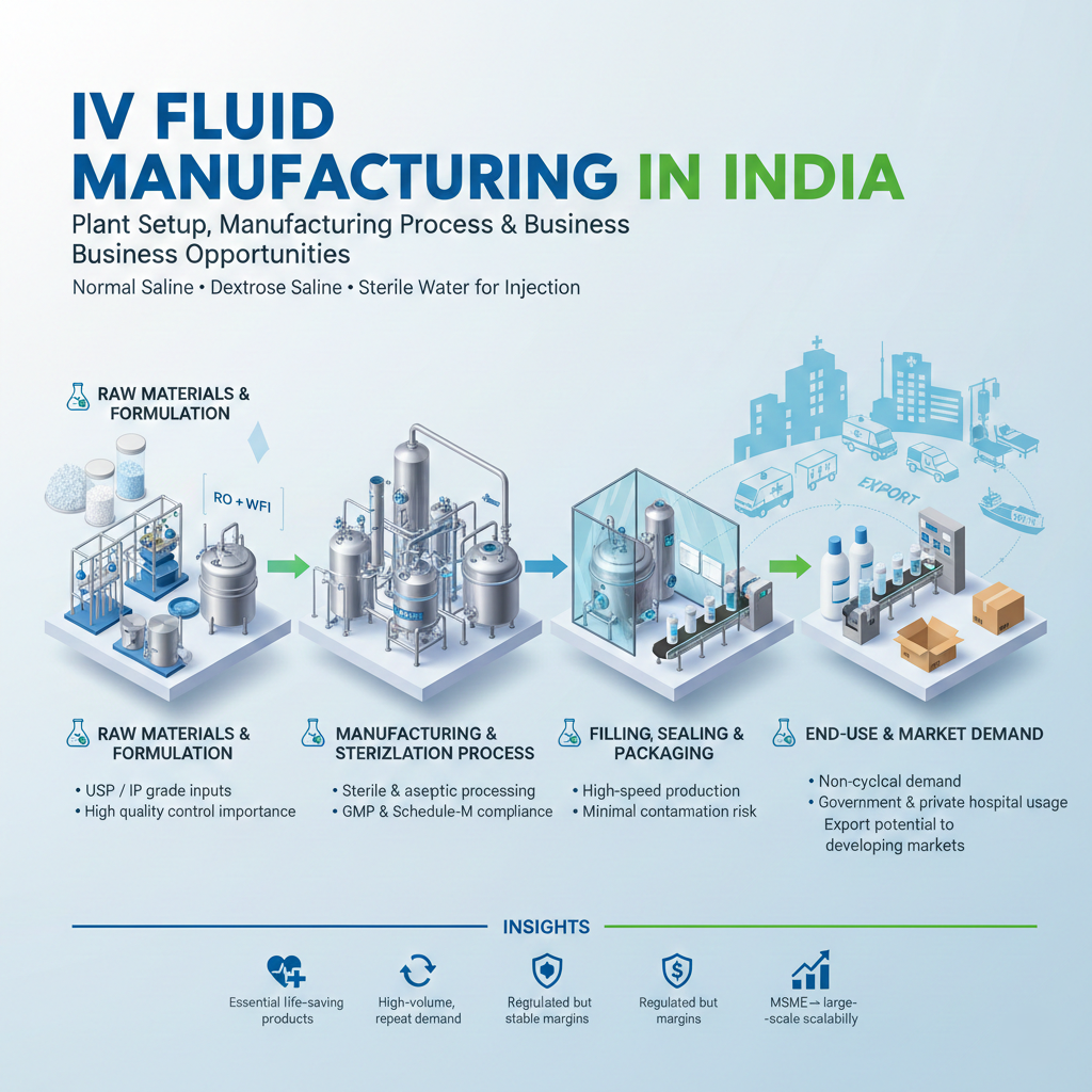 IV Fluid Manufacturing Plant in India