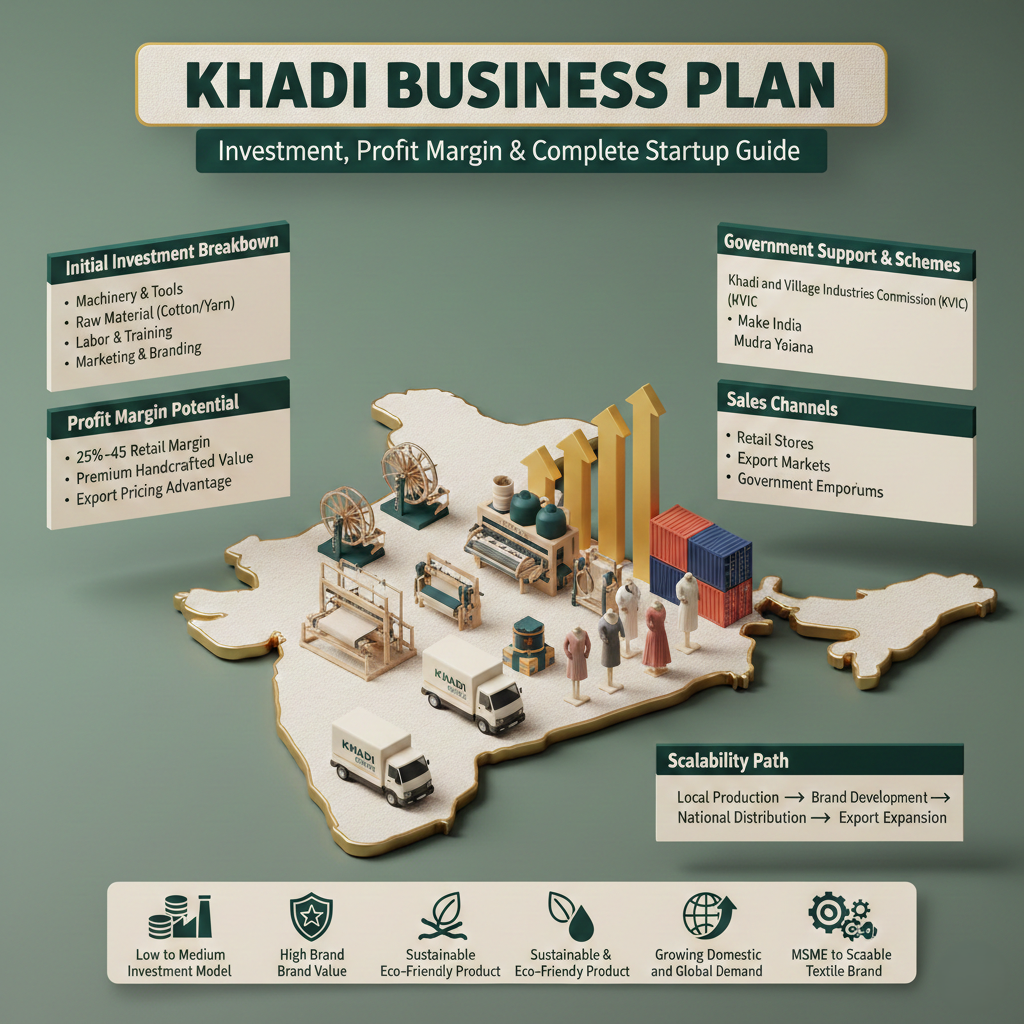 Khadi business plan India fabric manufacturing process