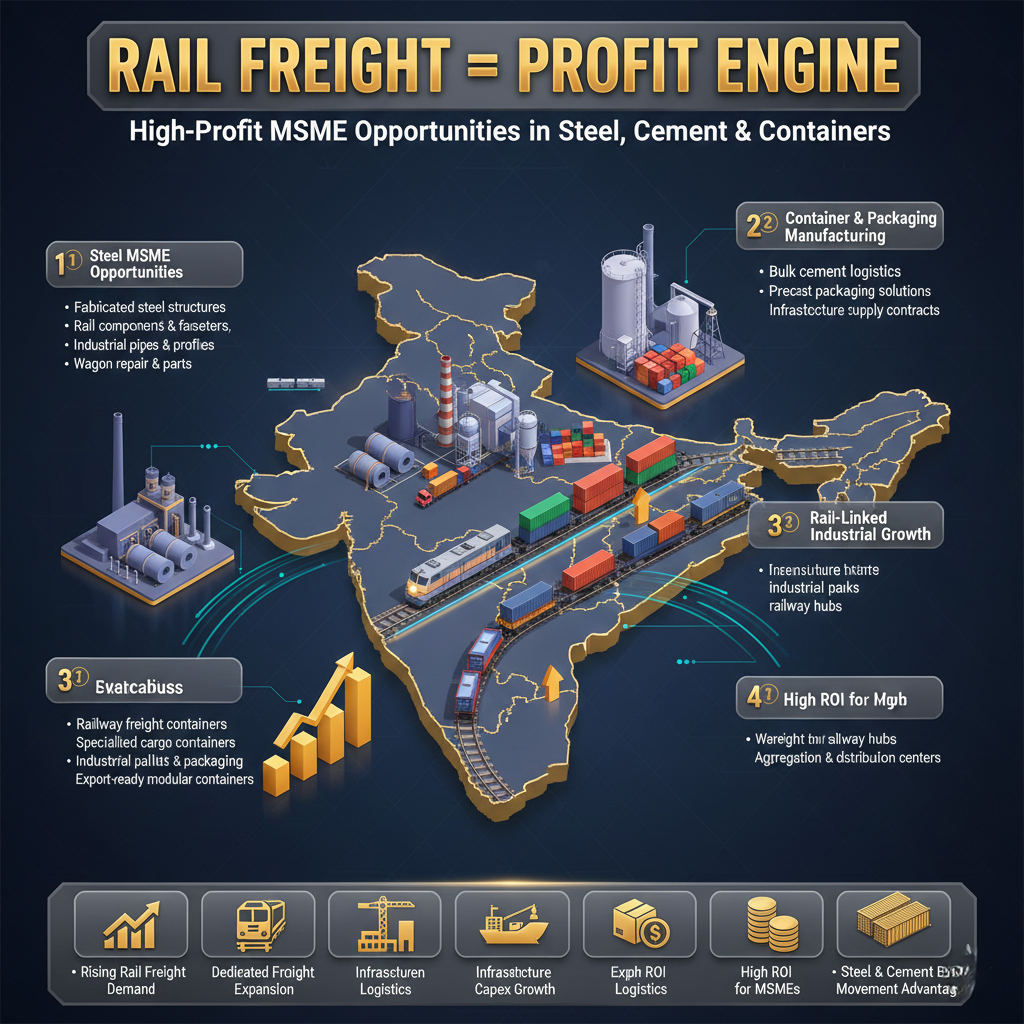 Steel transport by rail in India for MSME opportunities