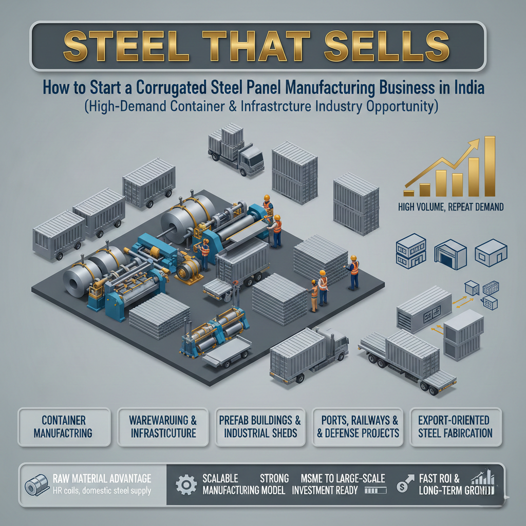corrugated steel panel manufacturing process in India