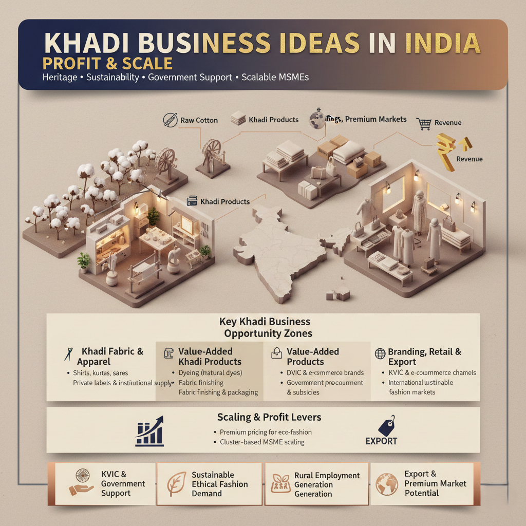 Khadi business ideas in India for profitable MSME growth