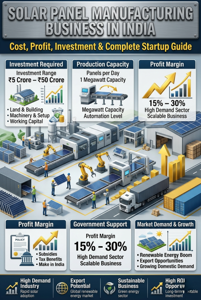 Solar panel manufacturing business