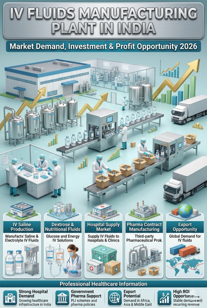 IV fluids manufacturing plant in India pharmaceutical production line