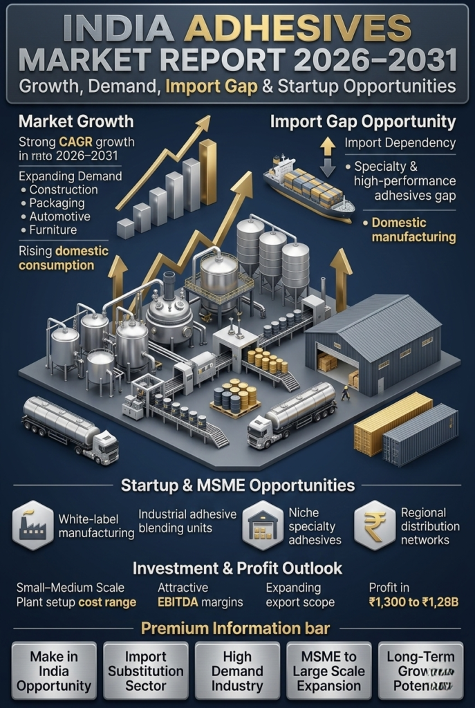 India Adhesives Market Growth Forecast 2026–2031