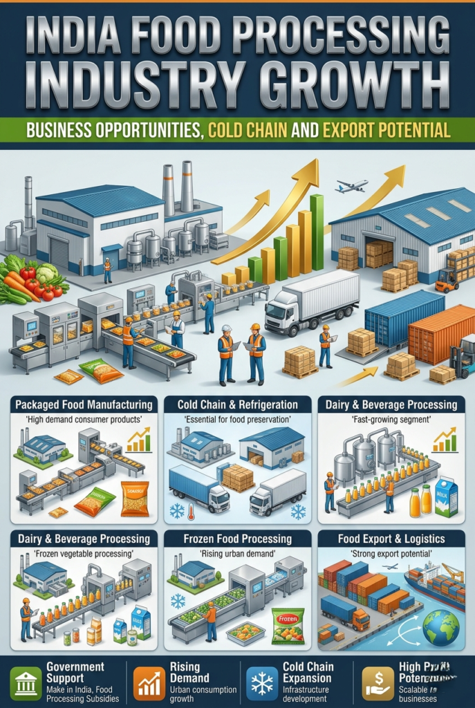 food processing industry growth in India manufacturing plant