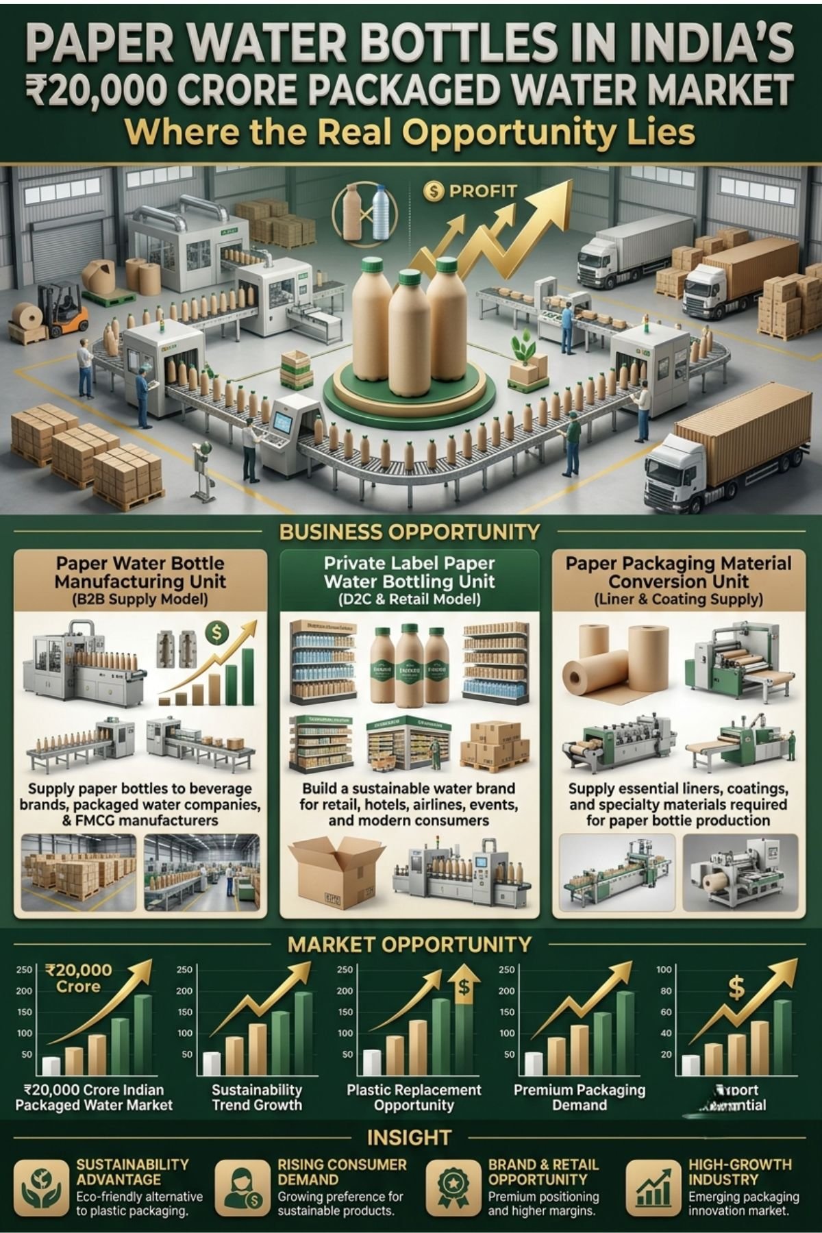 Paper Water Bottle Business in India: Export Opportunity