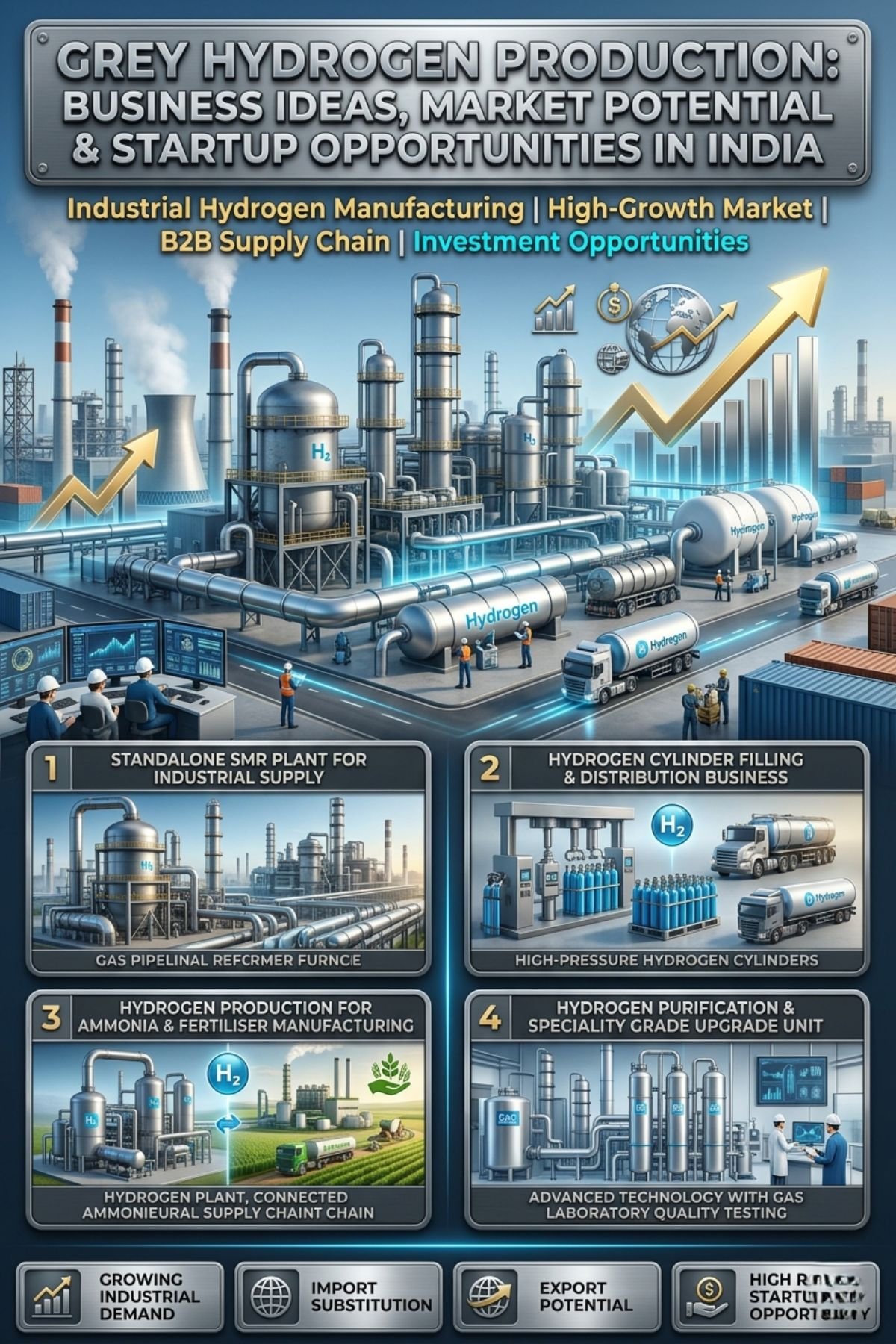 Grey Hydrogen Production Business in India – Plant Cost, Market Demand and Startup Opportunities