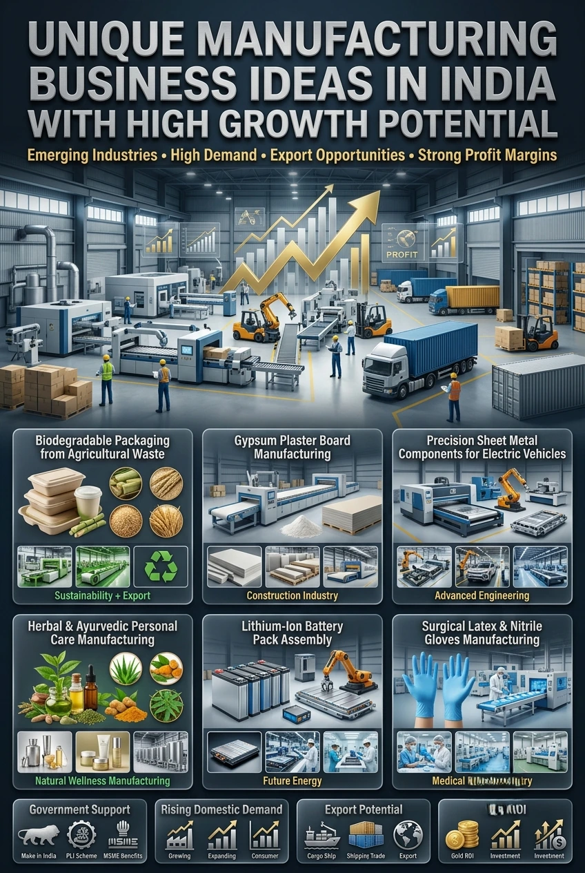 Unique Manufacturing Business Ideas in India | High Profit Potential