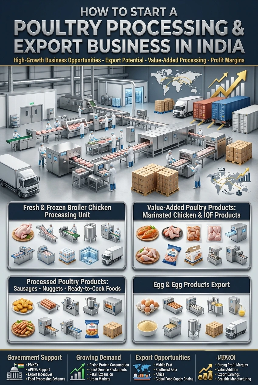 Poultry Processing and Export Business in India: Investment Guide