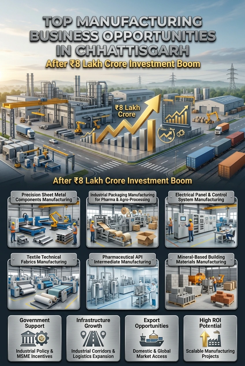 Manufacturing business opportunities in Chhattisgarh after ₹8 lakh crore investment