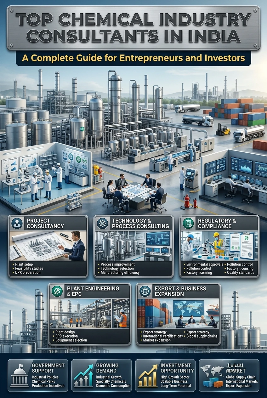 chemical industry consultants in India helping entrepreneurs with DPR and feasibility studies