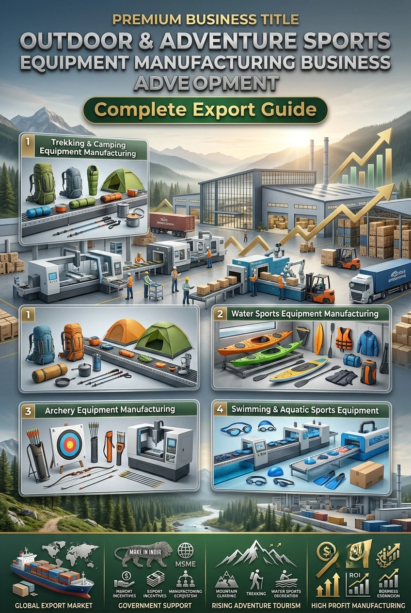 Outdoor sports equipment manufacturing business for export in India