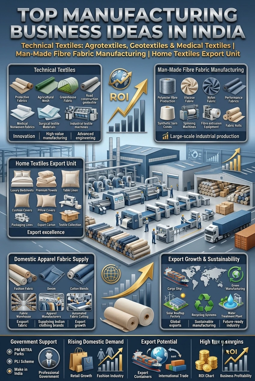 Textile Manufacturing Business in India under PLI Scheme
