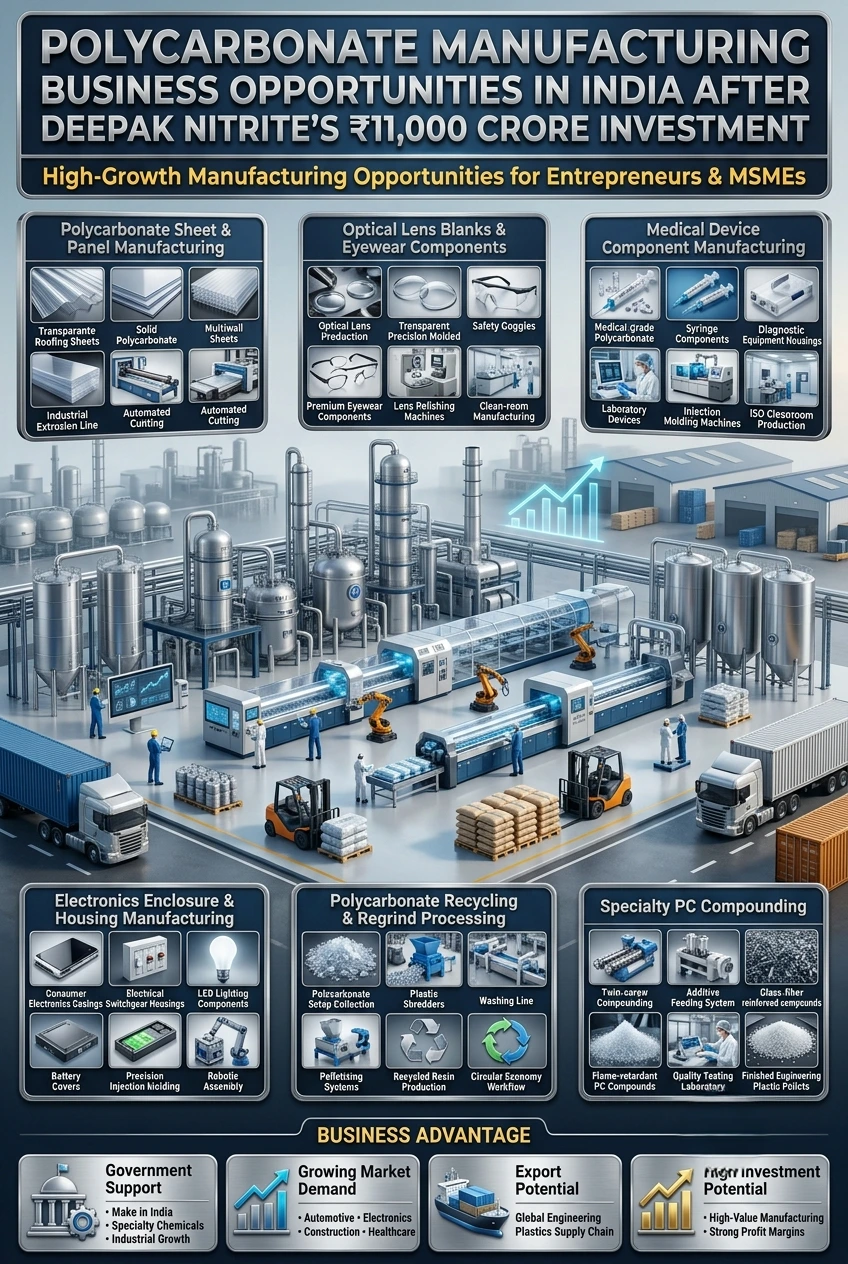 Polycarbonate manufacturing business opportunities in India