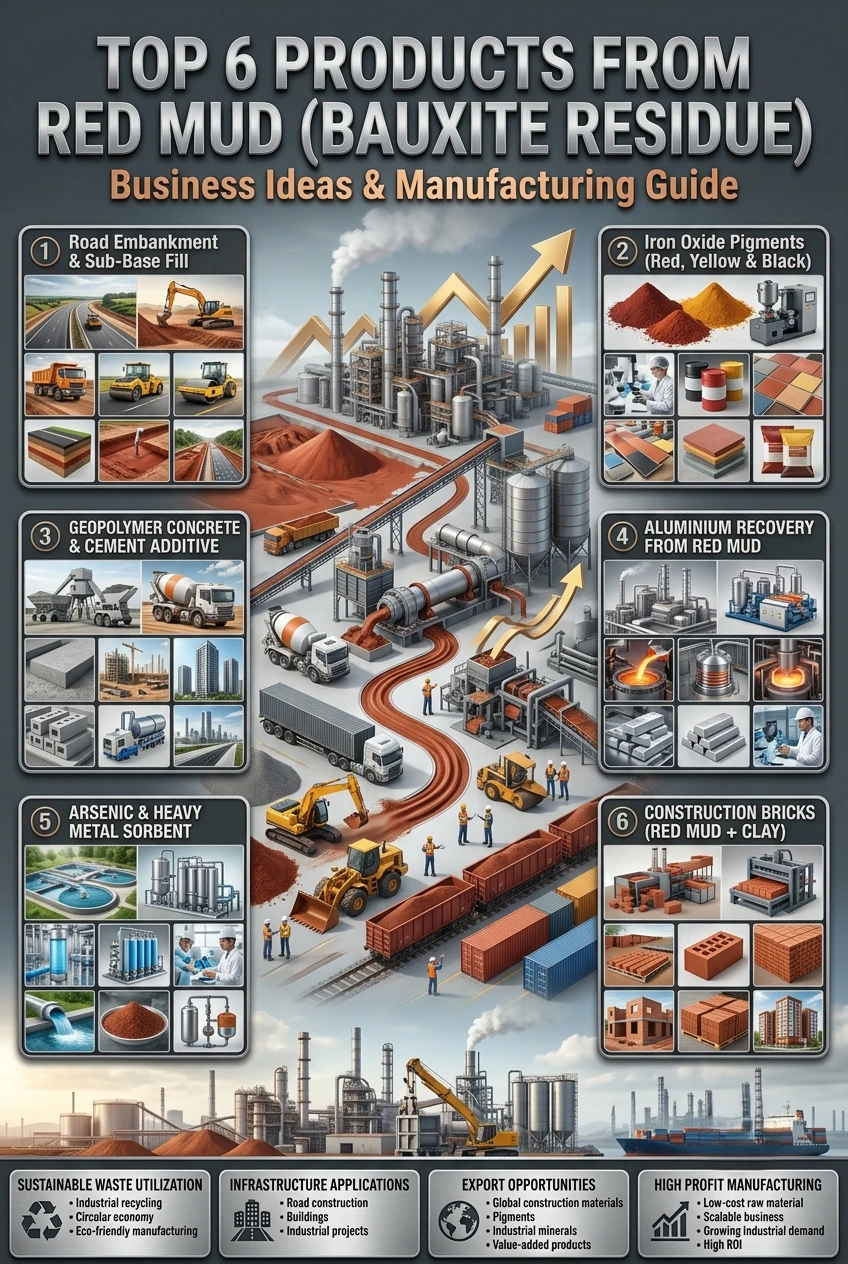 Red Mud Products Business Ideas for Profitable Manufacturing