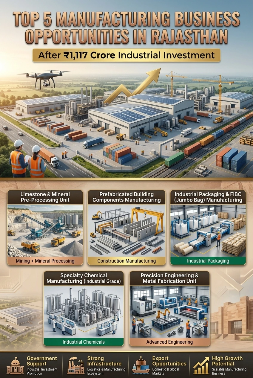 Manufacturing Business Opportunities in Rajasthan: Top 5 Ideas
