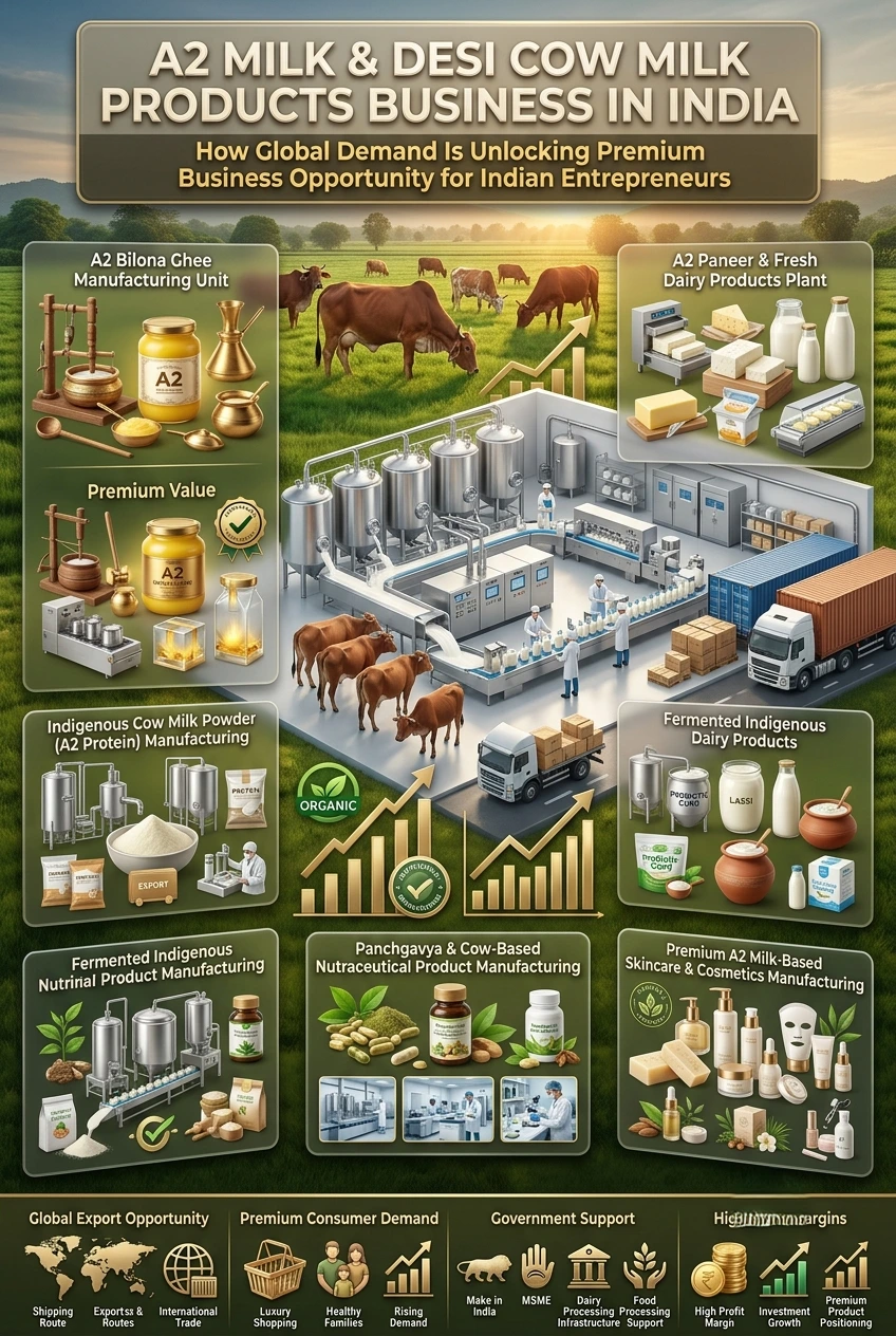 A2 Milk & Desi Cow Milk Products Business in India
