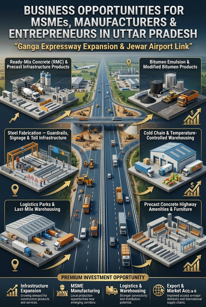Business opportunities in Uttar Pradesh from Ganga Expressway and Jewar Airport