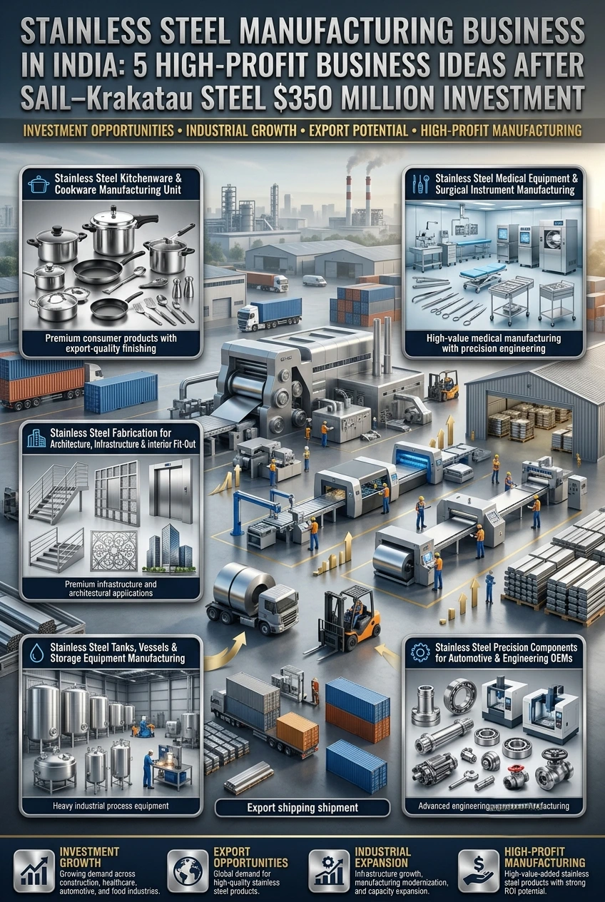 Stainless steel manufacturing business ideas in India