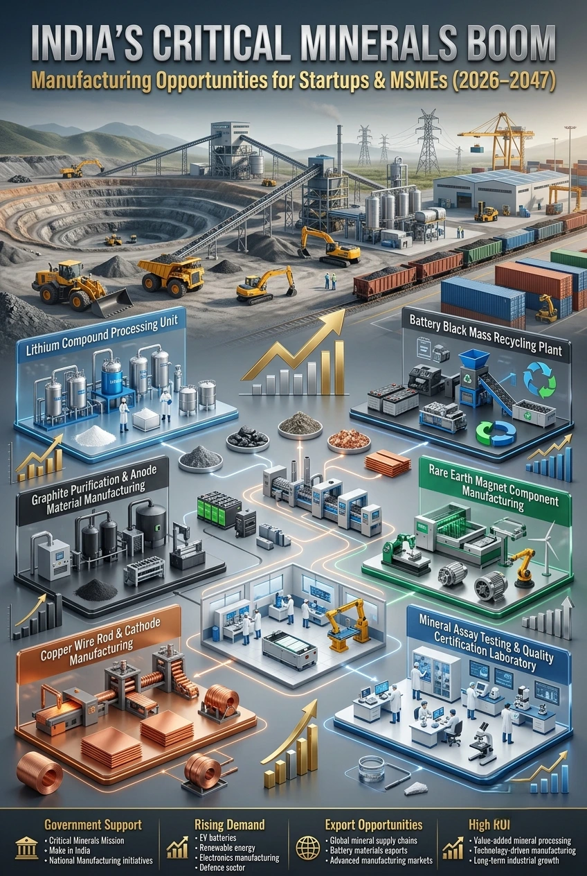 India critical minerals manufacturing opportunities for startups and MSMEs