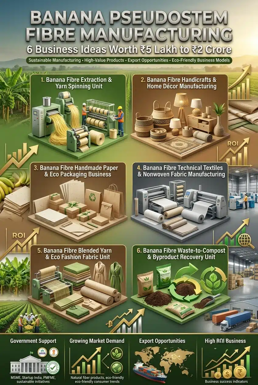 Banana pseudostem fibre manufacturing business in India