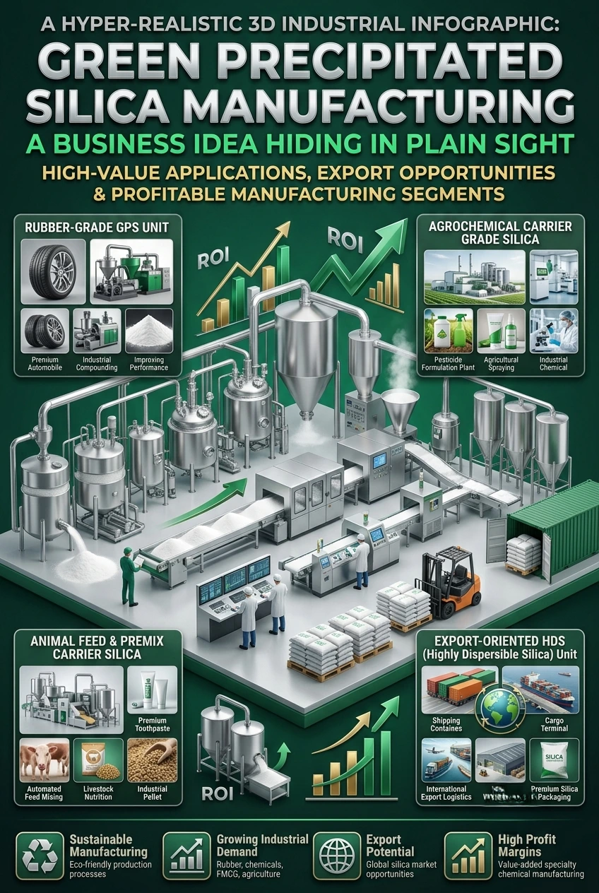 Green precipitated silica manufacturing business opportunity in India