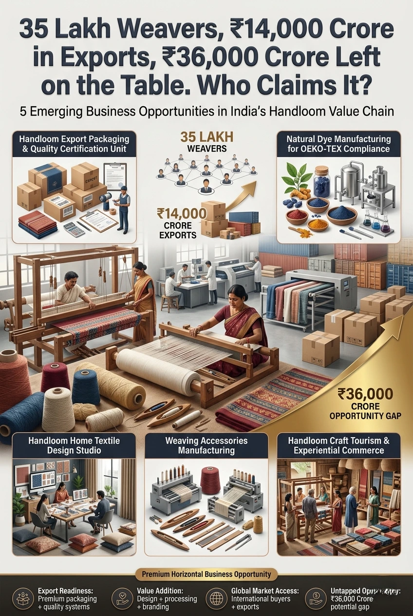 Handloom business opportunities in India with traditional weavers and textile products