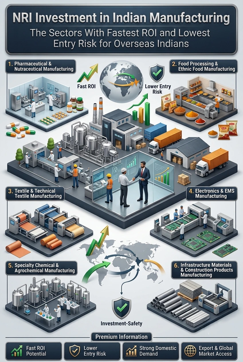 NRI investment in Indian manufacturing with high-ROI sector opportunities