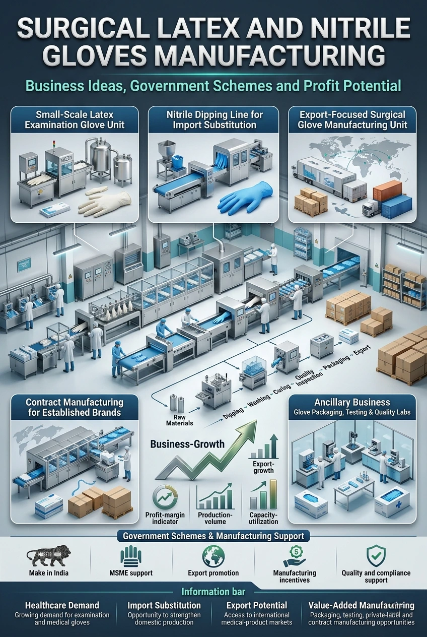 Surgical gloves manufacturing business in India