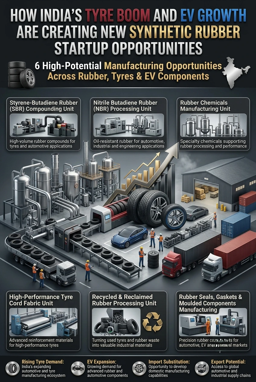 Synthetic rubber manufacturing business opportunities in India driven by tyre industry and EV growth