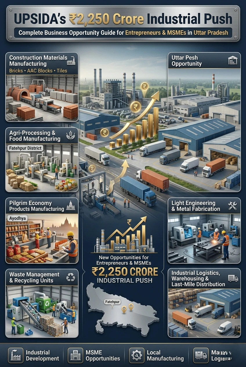 Uttar Pradesh industrial opportunities and UPSIDA ₹2,250 crore industrial expansion