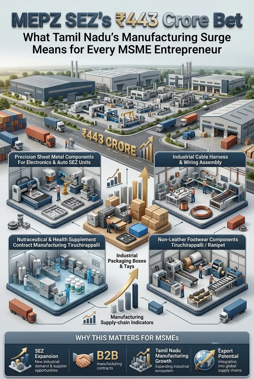 MEPZ SEZ manufacturing opportunities for MSMEs in Tamil Nadu