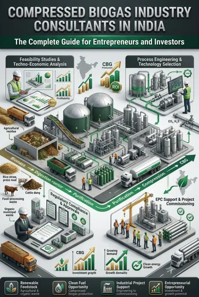 Compressed biogas consultants in India for CBG plant projects