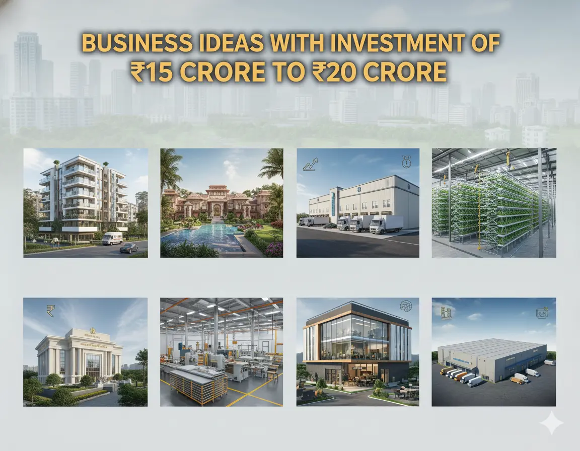 Business Ideas with Investment of 15 Crore to 20 Crores (Plant and Machinery): Selected Project Profiles for Entrepreneurs, Startups between 150 million to 200 million